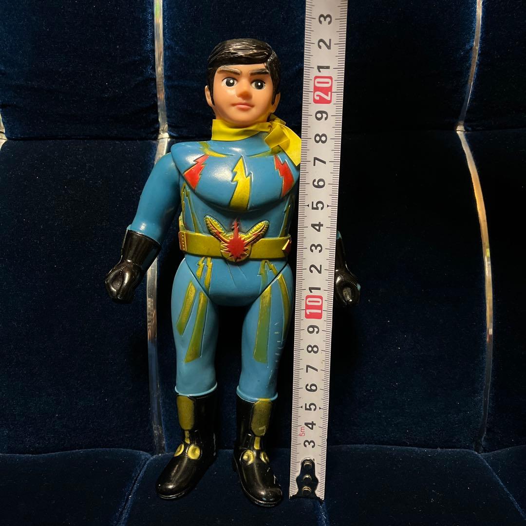 昭和レトロ ポピー イナズマン ソフビ 面無し 石森プロ 当時物 戦隊モノ