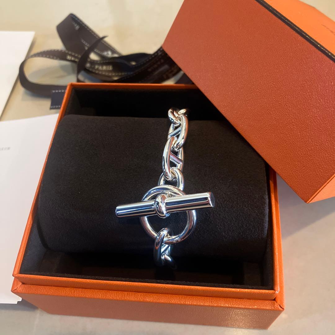 ロゼット様！新品未使用 HERMES シェーヌダンクル ブレスレット GM 12