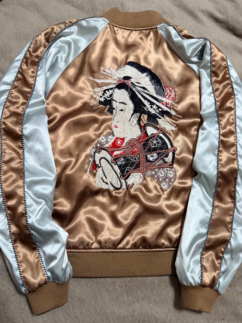 美品 日本製 ２面用 hoshihime 芸者 限定 スカジャン vintage