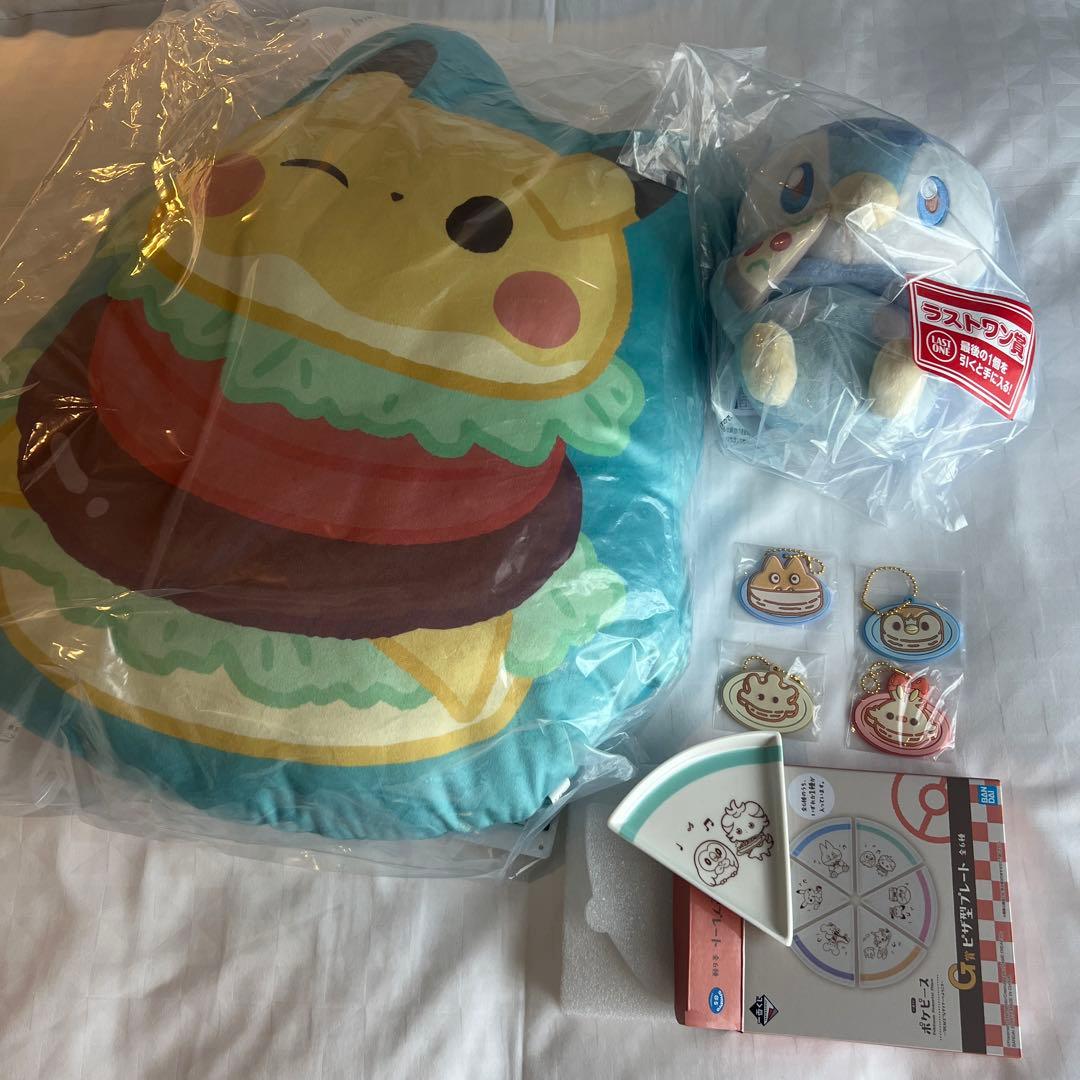 ポケピース 一番くじ D賞 クッション ラストワン賞 ポッチャマ その他計7点 画像ギャラリー No.001 | 「一番くじ ポケピース 〜“PEACE”なダイナー