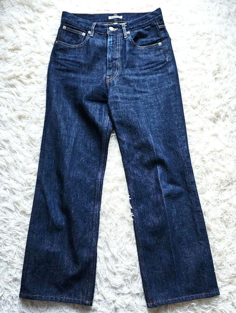【美品】オーラリー HARD TWIST DENIM 5P PANTS　濃紺