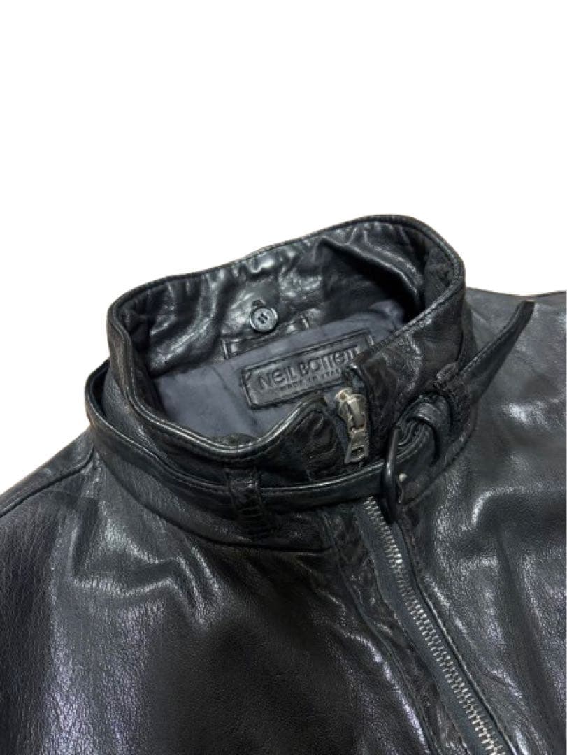NEIL BARRETT ブラックレザージャケット - メルカリ