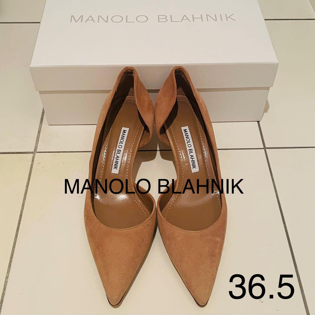 極美品 MANOLO BLAHNIK スエードパンプス 36.5