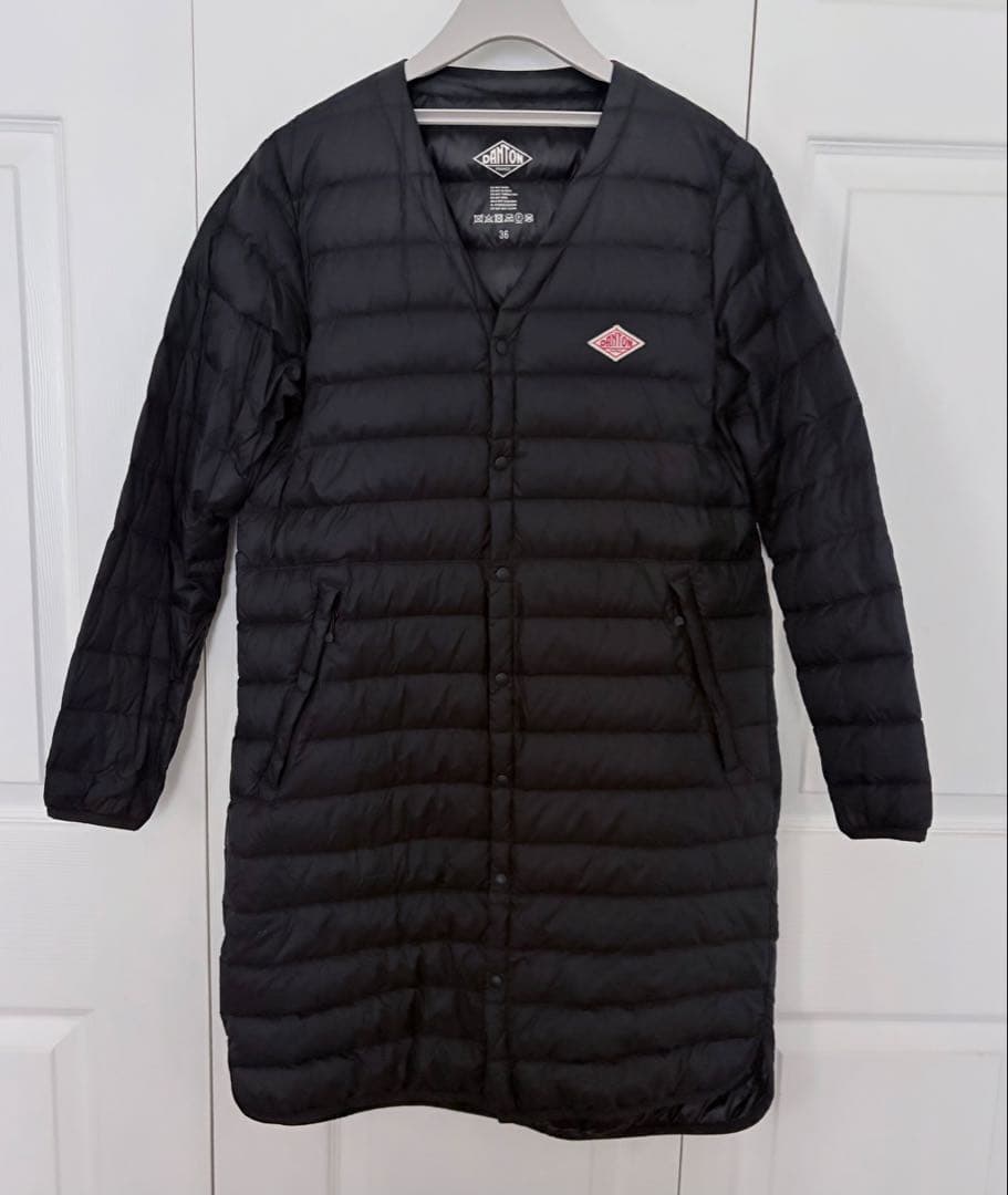 DANTON ダントン インナーダウンロングコート ブラック 36