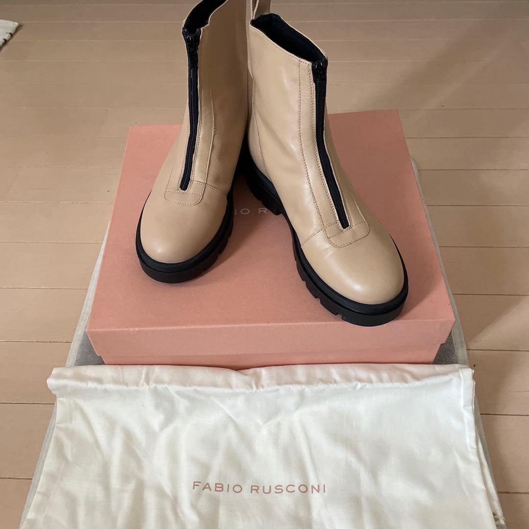 新品ファビオルスコーニショートブーツ ジッパー付き