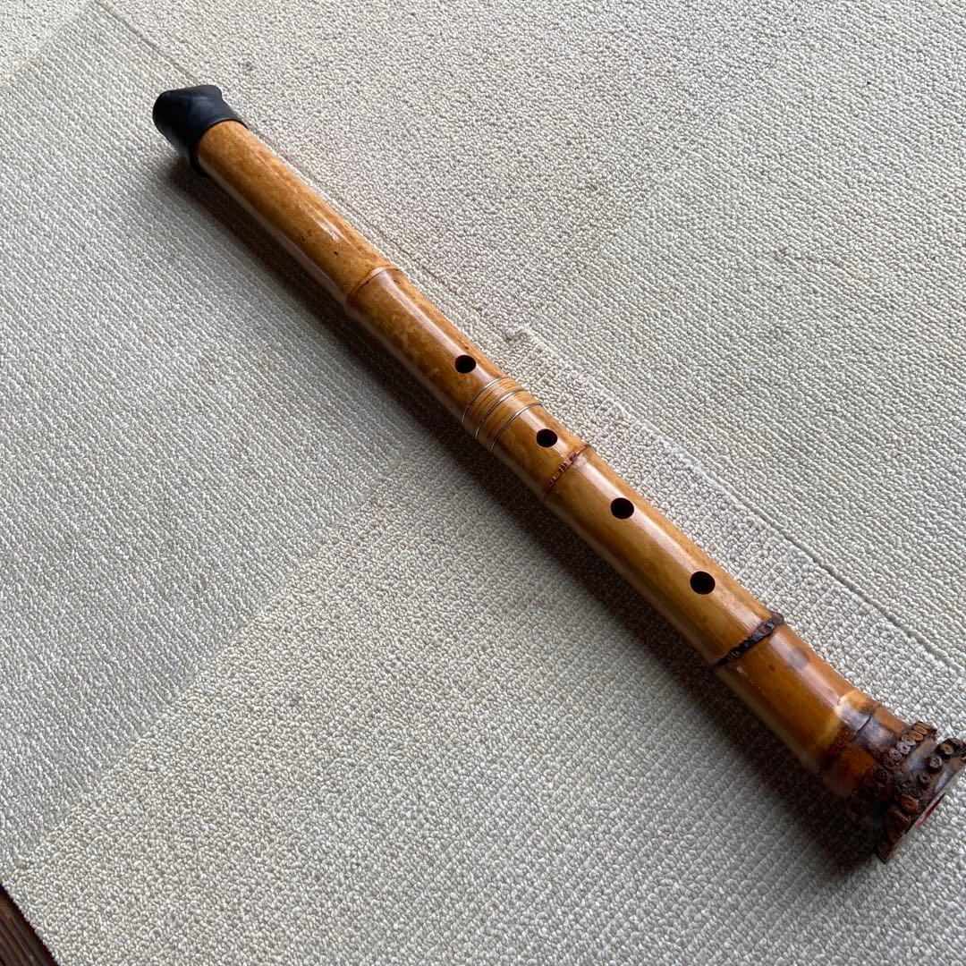 尺八240⭐️ 一尺八寸管金唄口露秋銘ニ印