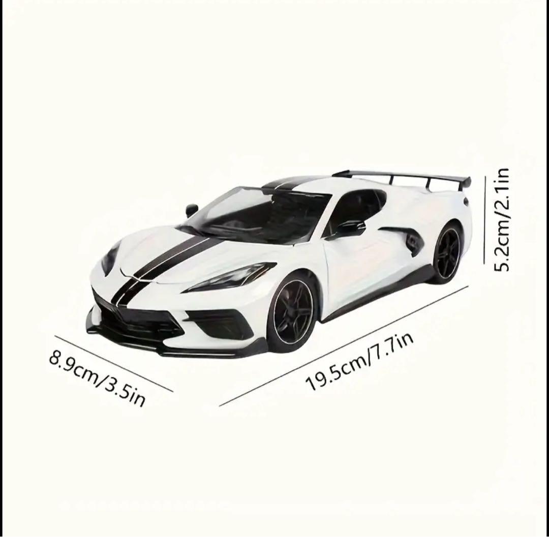コルベット シボレー　ホワイト ミニカー　モデルカー