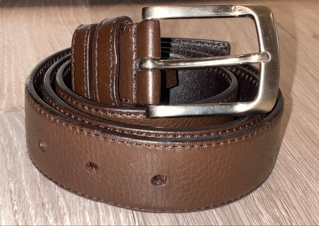 PRADA メンズ ブラウン レザーベルト