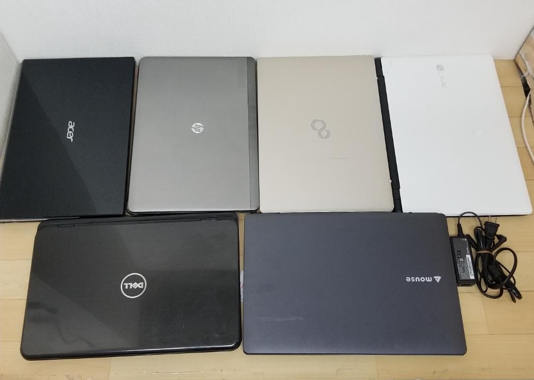 新春セール ジャンク品 メーカー混合 6台セット ノートＰＣ(B1613）