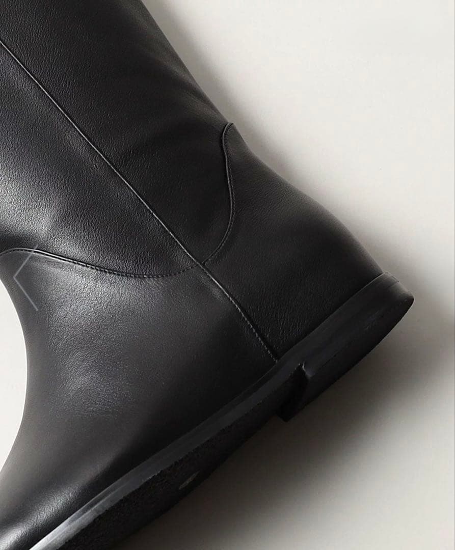 ODETTE E ODILE サイドトップベルト ロングブーツ 黒 23.5cm