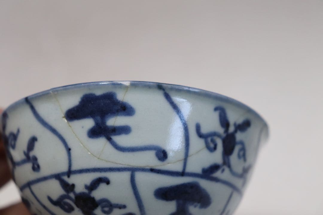 中国 清時代 染付 湯呑み3点 送料込み250131