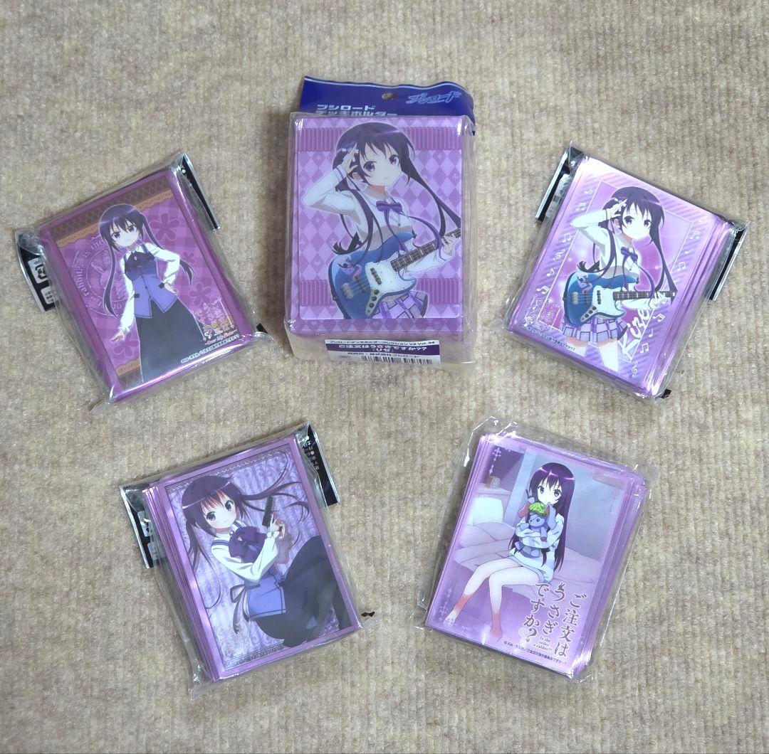 新品未開封】ご注文はうさぎですか？リゼスリーブ＆デッキホルダー5点