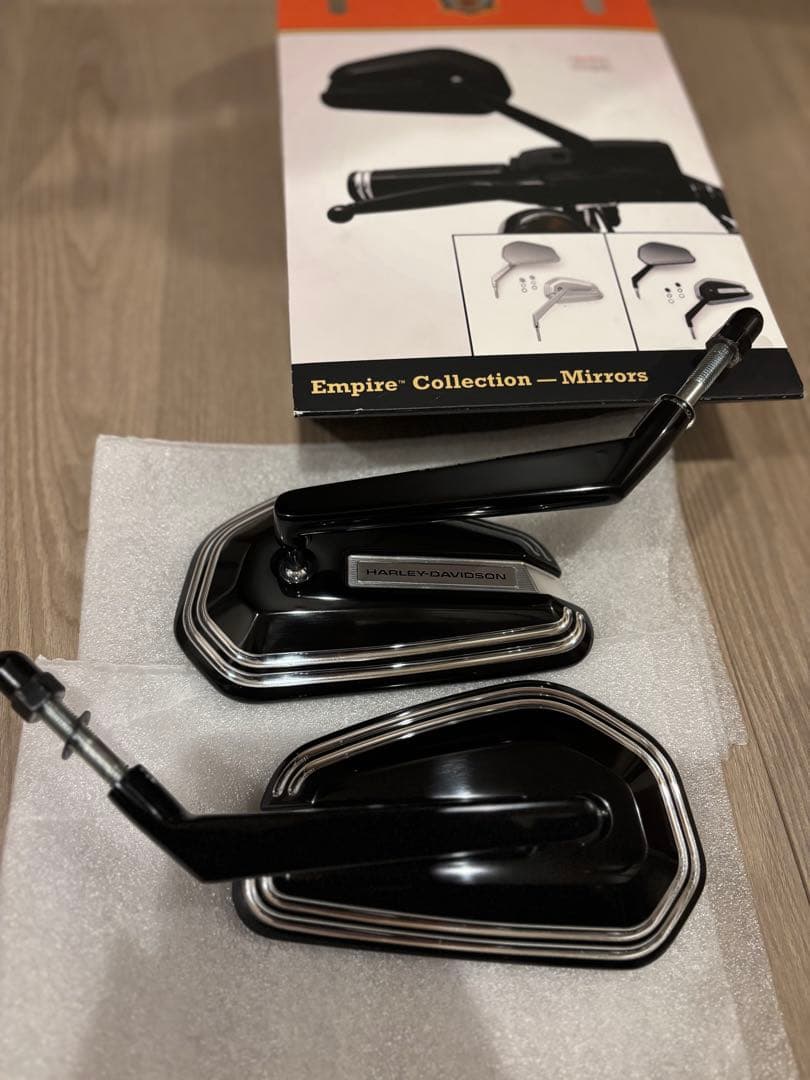 Harley-Davidson エンパイアミラーセット ブラックマシンカット