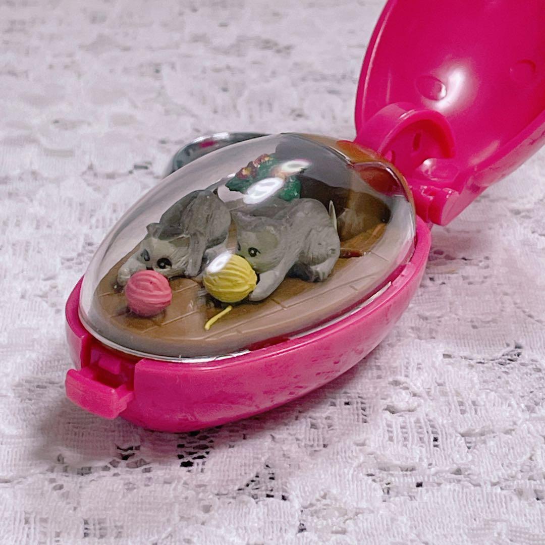 Y2.ねこ　キーホルダー　ゼンマイ　レトロ　ポケットクリッター　タカラ