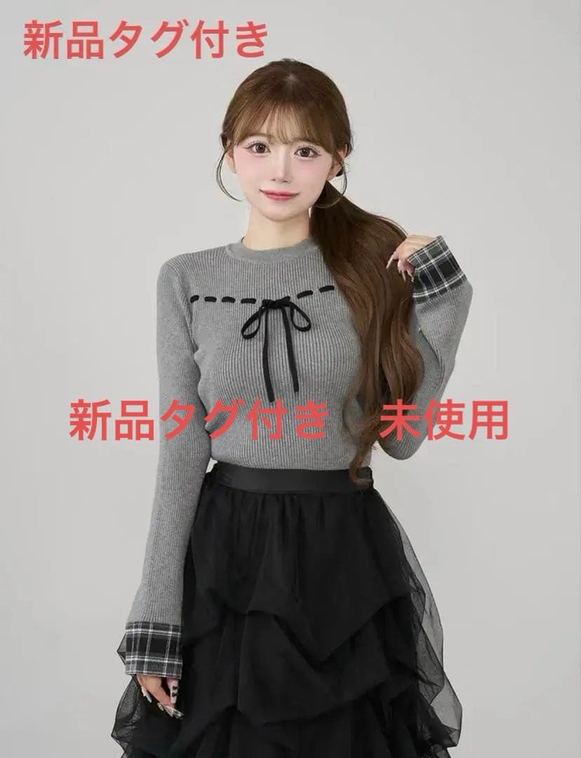 新品タグ付き値下げ交渉OK darichチェックカフスリボンニットトップス チェックカフスリボンニットトップス – Darich (ダーリッチ)