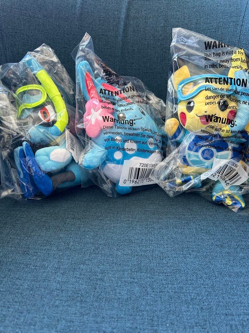 即日発送可】WCS2024 ホノルル ピカチュウ リオル マリルリ ぬいぐるみ