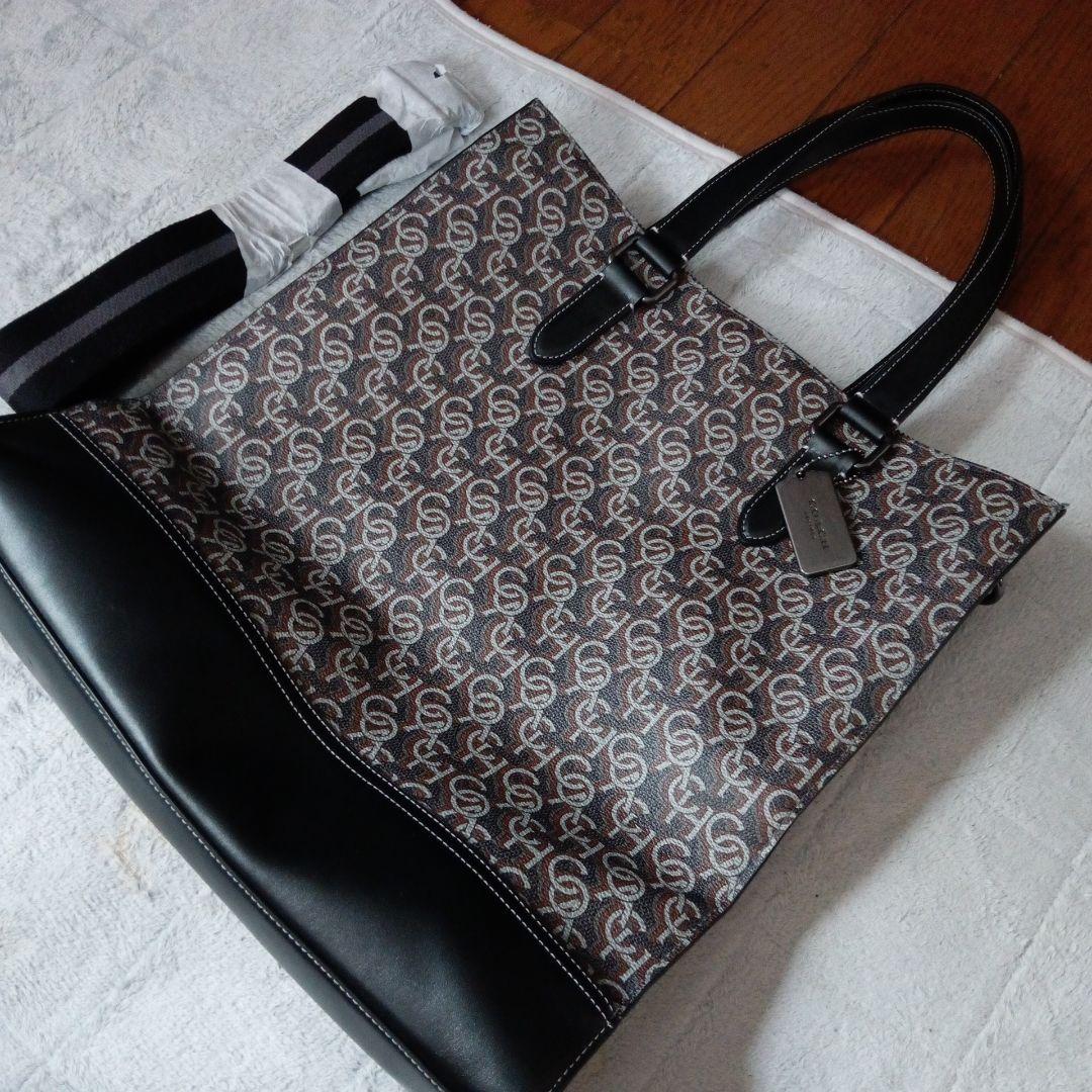 【美品】COACH ロゴ　ビジネストートバッグ F22222