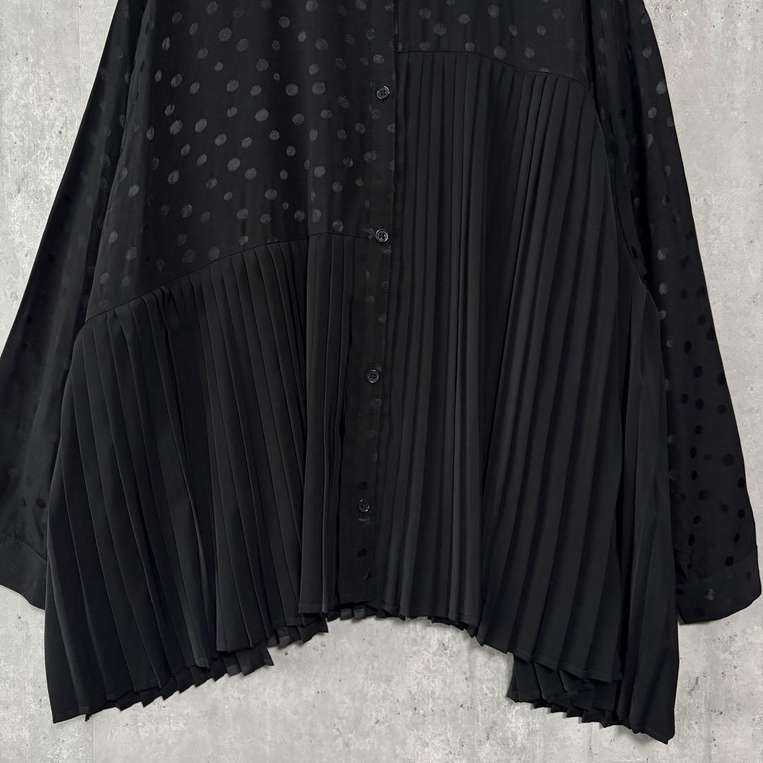 SUM1 STYLE スミスタイル アシメプリーツブラウス ドット切替 - メルカリ