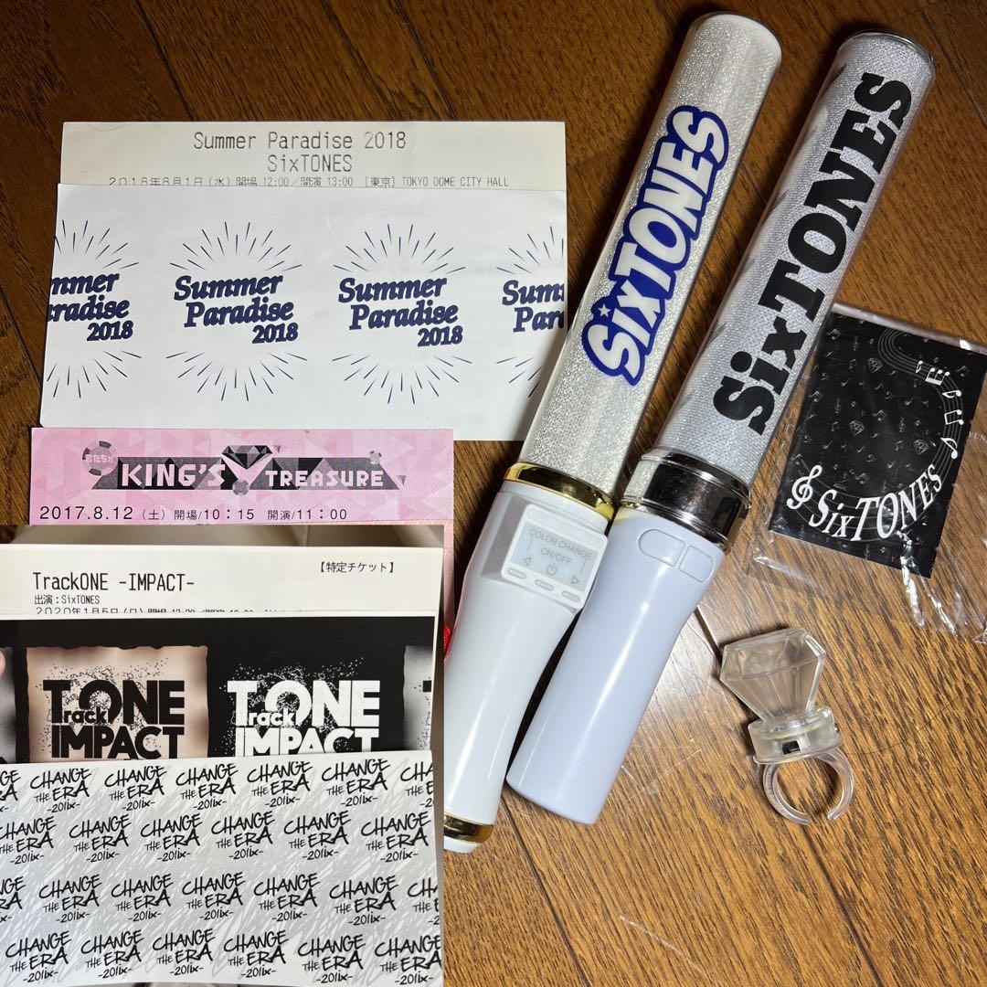 【正規品】SixTONES ペンライト チェンエラ キントレ キンブレ リング SixTONESペンライトシートレプリカ1枚の通販 by bondgirl@キンブレ