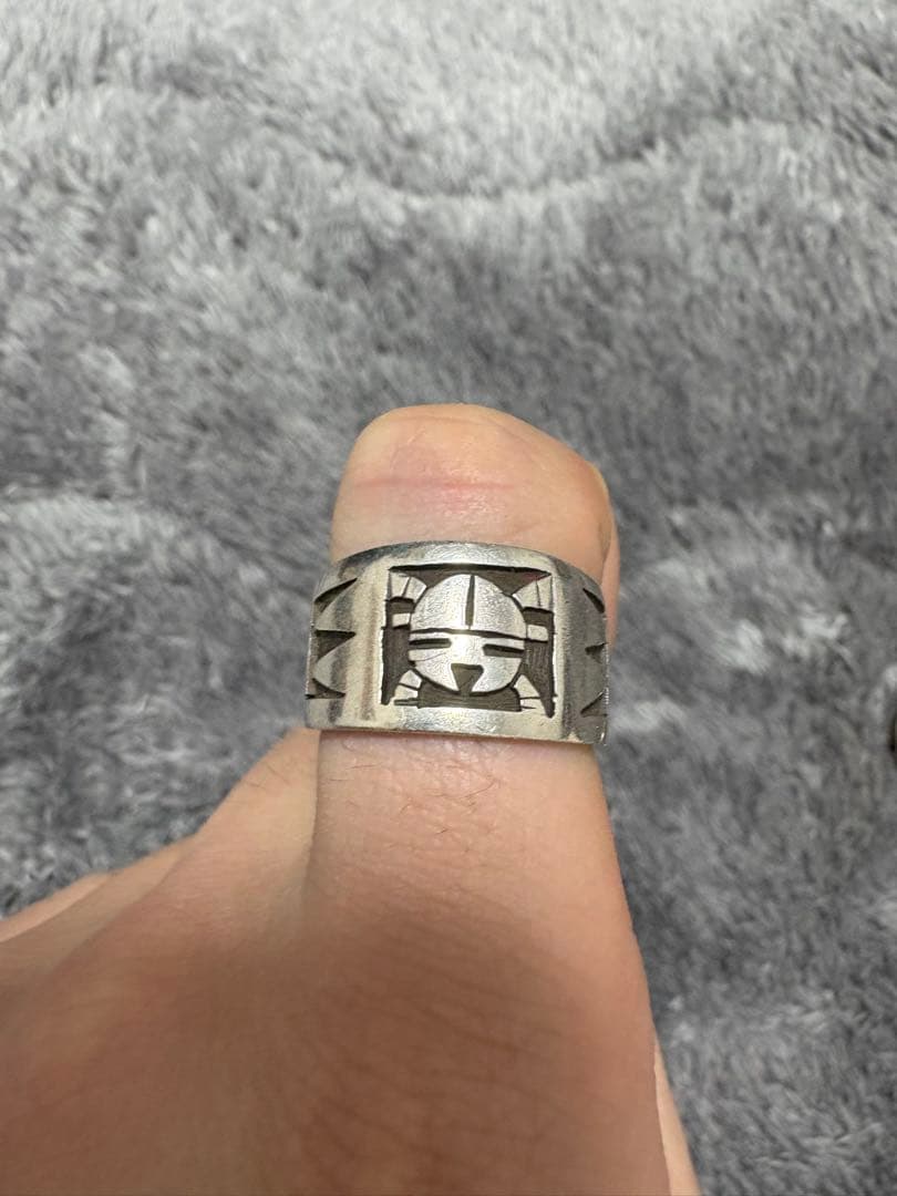 インディアンジュエリー　ポピ族　リング17号　　希少　アメカジ　シルバー925