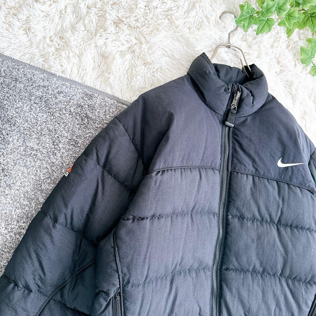 入手困難 オールド NIKE ACG ダウンジャケット 刺繍ロゴ ブラック L