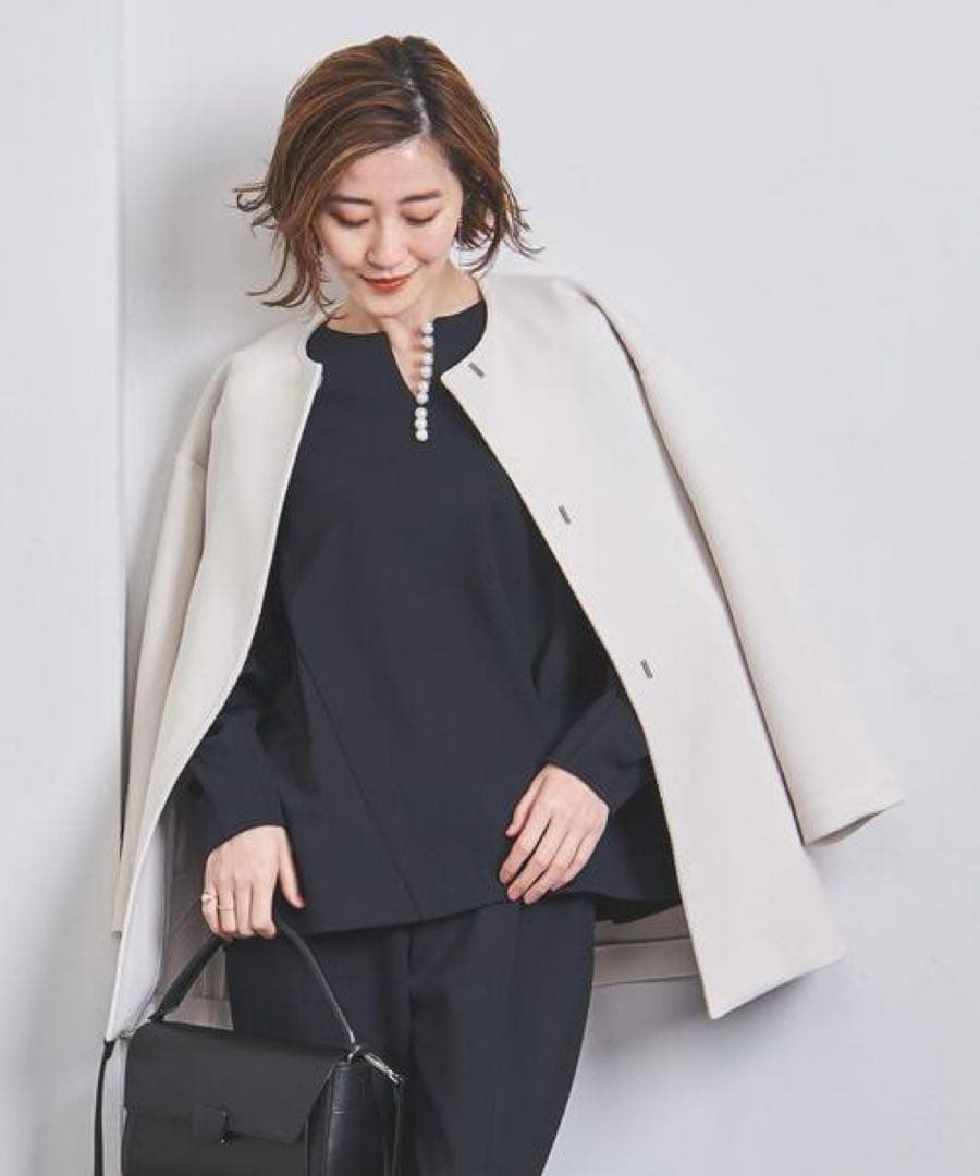 美品✨ユナイテッドアローズ SPONGY パールモチーフブラウス36