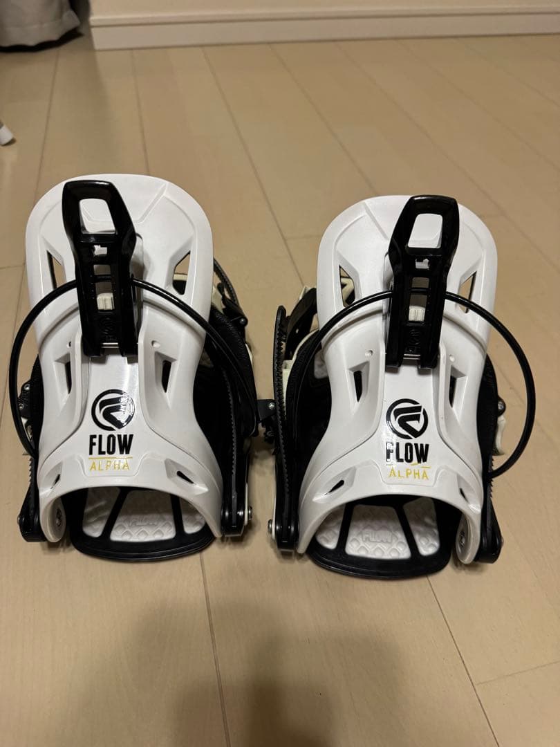FLOW ALPHA スノーボードビンディング ホワイト FLOW フロー ALPHA アルファ ステップイン ビンディング