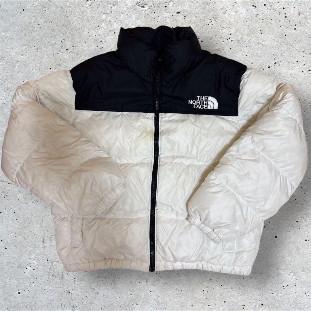 ノースフェイス HYBRID DOWN BALL レディースM 90 白黒 ☆関税込☆THE NORTH FACE☆W'S NUPTSE HYBRID BALL DOWN JACKET (THE