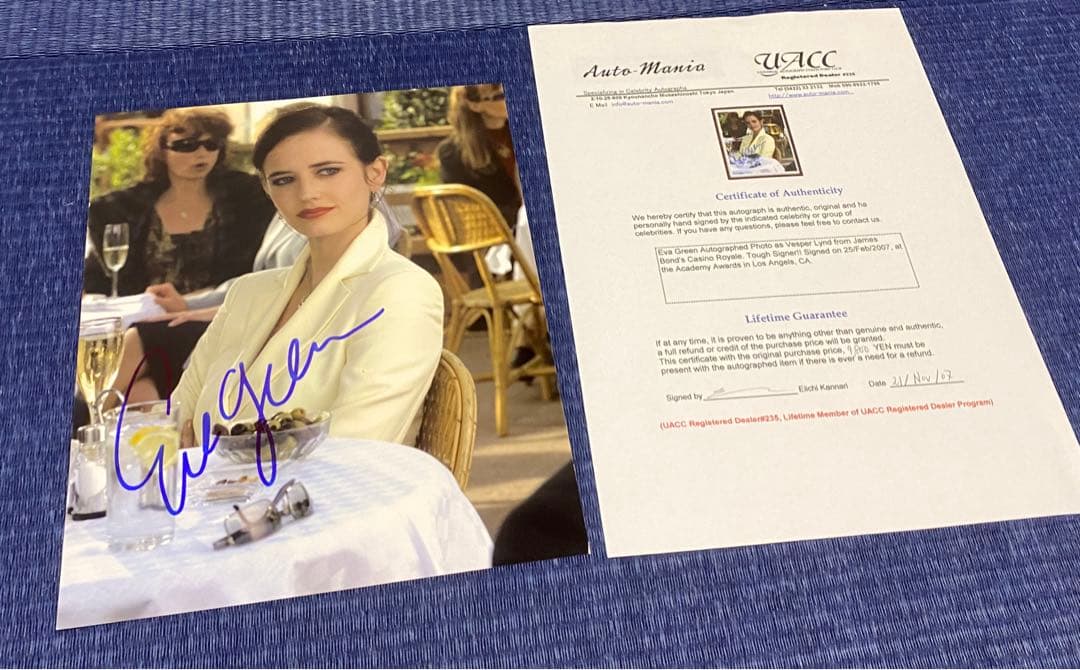 証明書付き】 エヴァ・グリーン直筆サインフォト 007 カジノロワイヤル