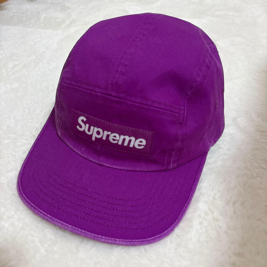 Supreme パープル キャップ