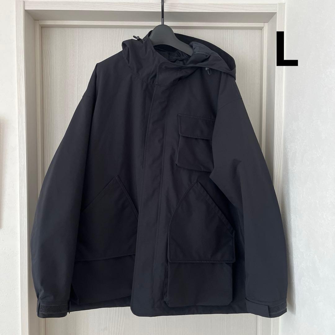 新品L ネイビーGU ENGINEEREDGARMENTS パテッドシェルパーカ