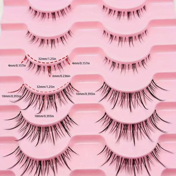 つけまつ毛 上下セット B フェイクミンク 3D ブラック 自然なカール 黒