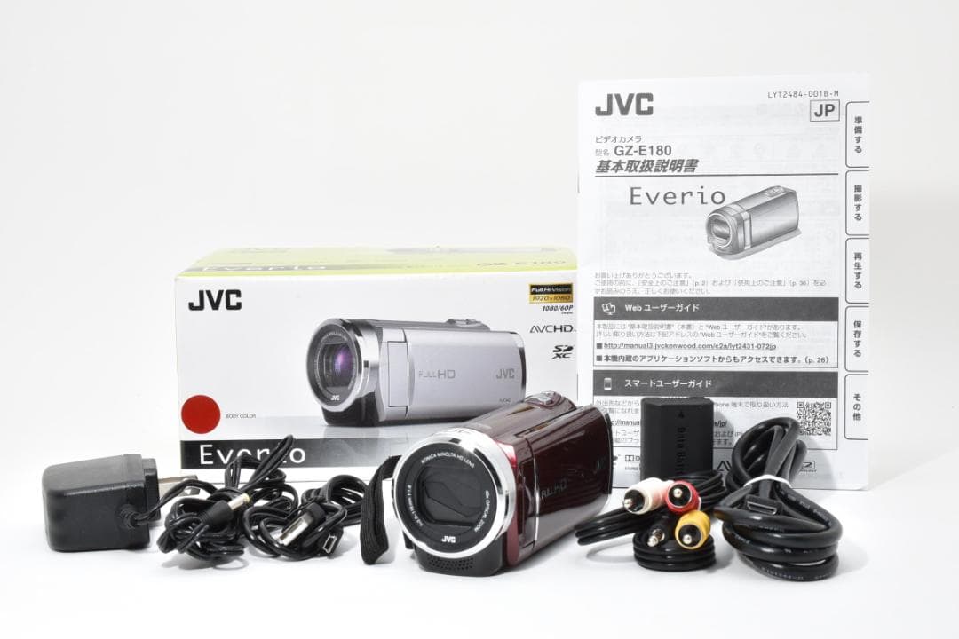 美品　JVC GZ-E180 フルHD ビデオカメラ 備品完備　＃684