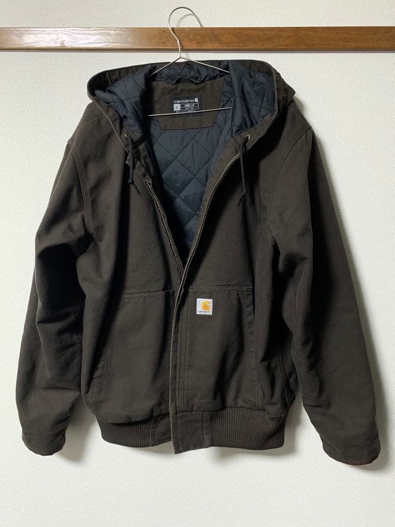 Carhartt/カーハート キルティングライナー ダック フードジャケット L
