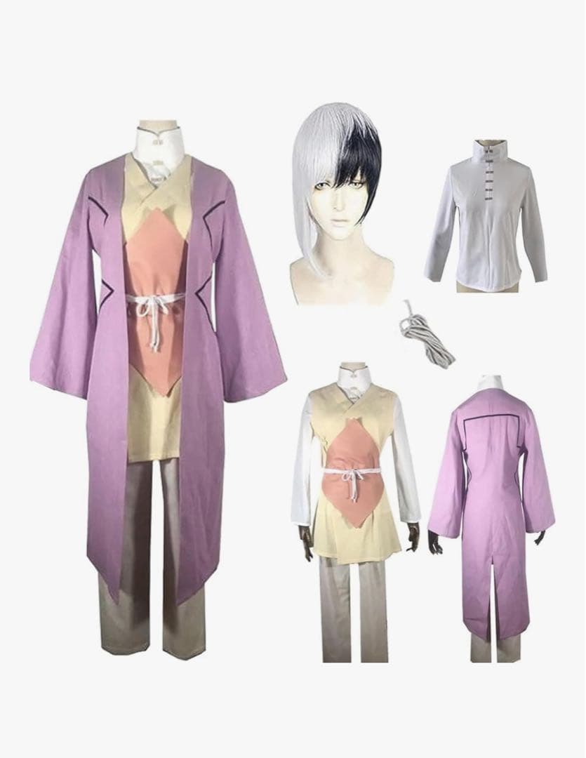 Dr.STONE 浅霧ゲン コスプレ衣装 ウィッグ付き