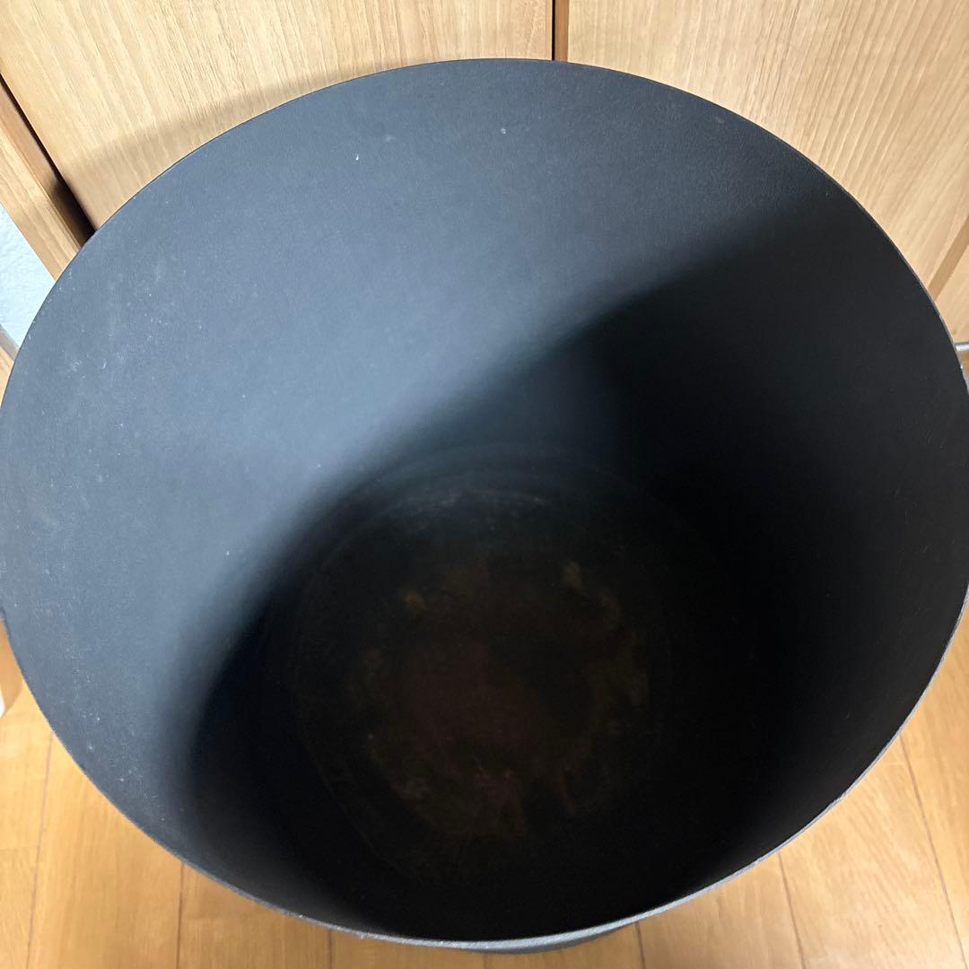 YAMATEI プラントポット フェルム シリンダー 直径38cm ブラック