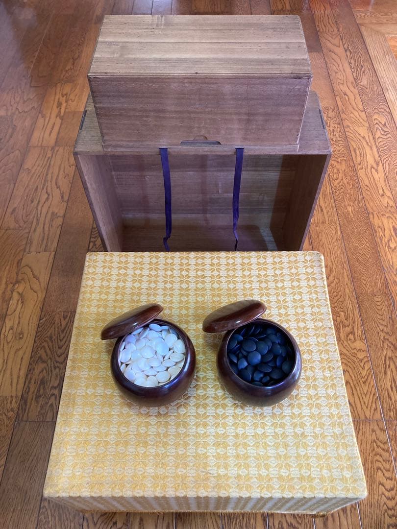 碁盤 碁石 セット 囲碁盤セット 入門4点セット 寿（入門から高段者まで） 19路碁盤