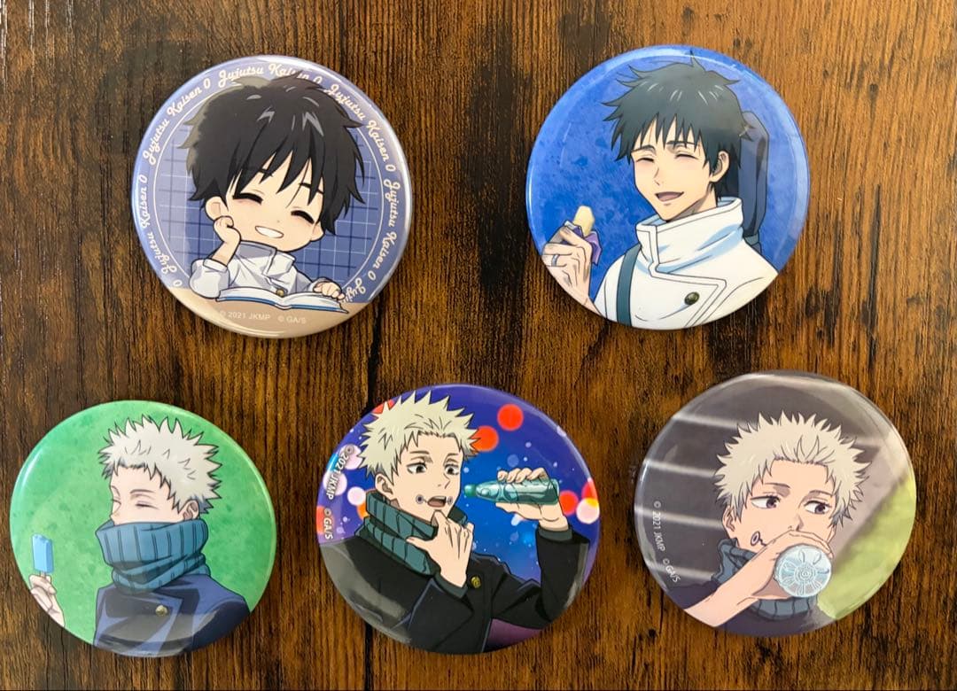 呪術廻戦 缶バッジ 5点セット 狗巻棘 乙骨憂太 グッズ まとめ売り