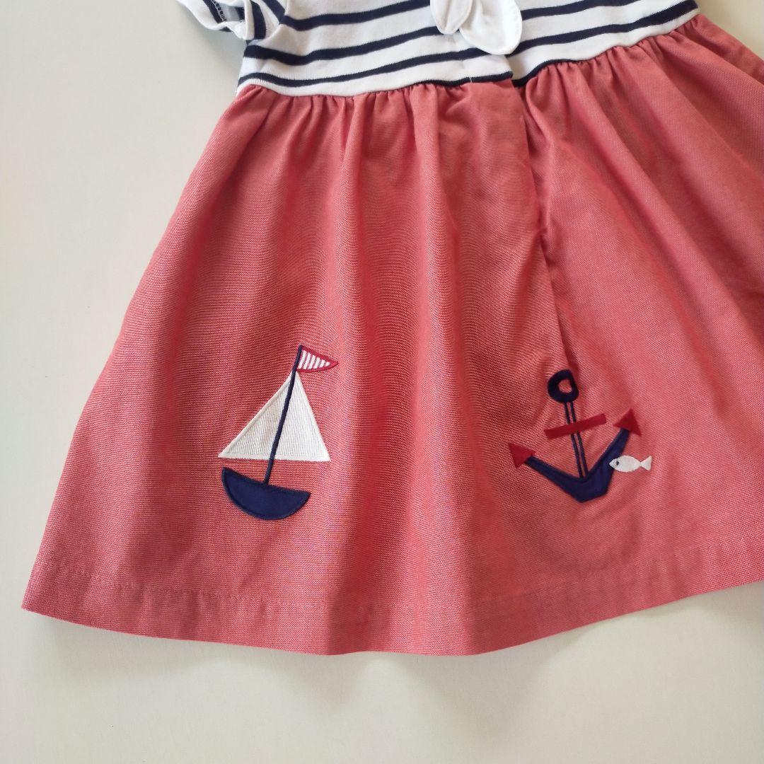 美品☆2021SS☆80cm familiar セーラー衿半袖ワンピース - メルカリ