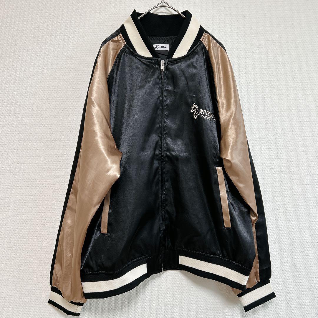 新品✨ JRA スカジャン L ブラック ゴールド 競馬 ウインズデー 競馬