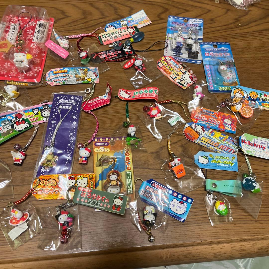 ハローキティ　ストラップ　などまとめ売り レトロ　ご当地キティストラップ