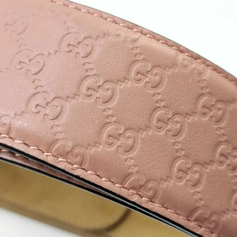 GUCCI マイクロGG レザーベルト ピンク 93±5 幅3.8cm d02 - メルカリ