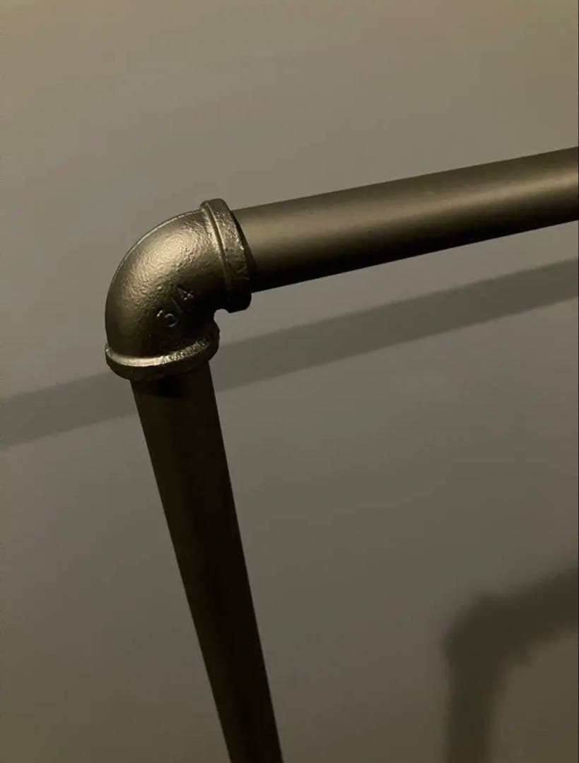 ハンガーラック アイアン 120 ガス管 店舗 什器 収納 シンプル 黒