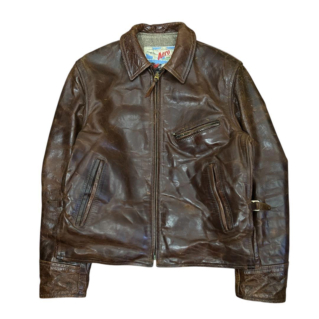 Vintage 90s【キムタク着用】エアロレザー ハーフベルテッド