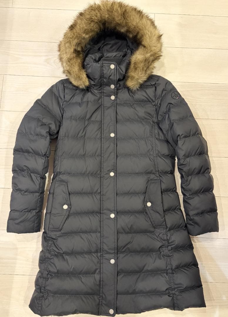 ■【美品】 ／ロング黒ダウンコート／レディースMサイズ