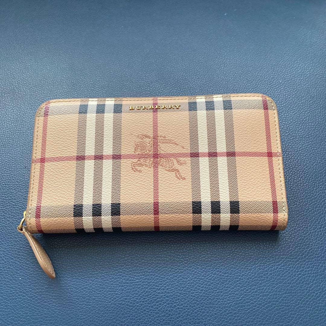 BURBERRY チェック柄 長財布
