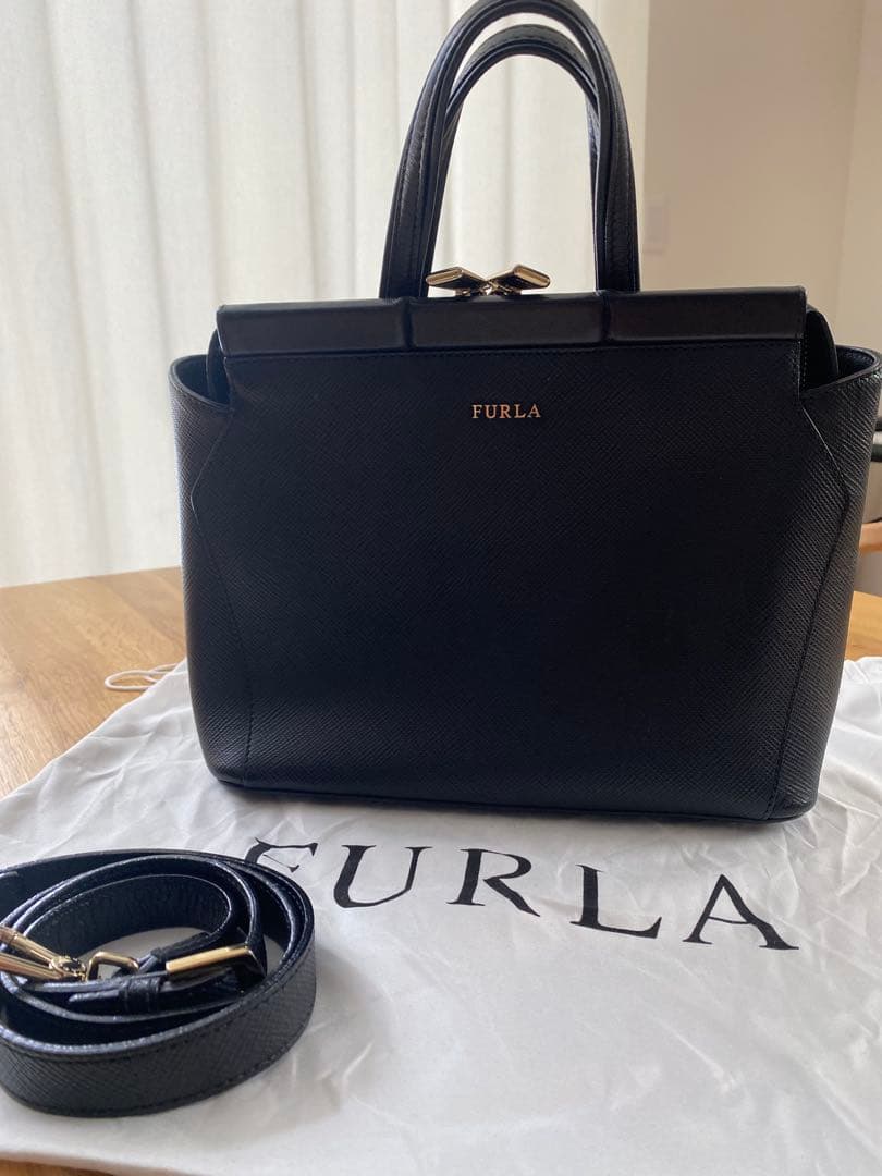 【TB★ページ】美品　FURLA タリアサッチェル　ハンドバッグ