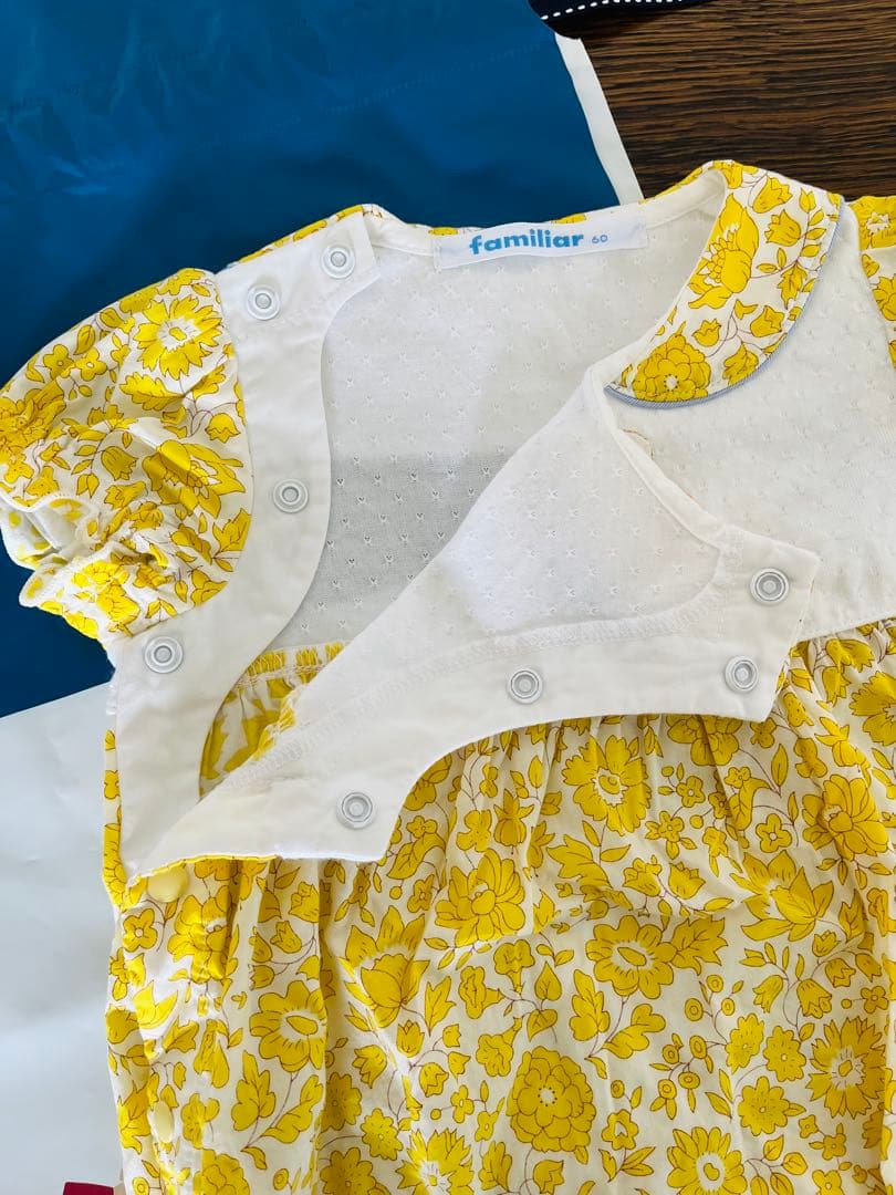 ファミリア 新作 セーラー衿 リバティ 袖付きロンパス ロンパース 現行