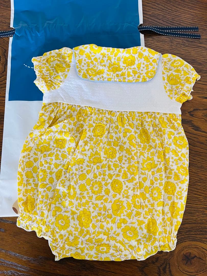 ファミリア 新作 セーラー衿 リバティ 袖付きロンパス ロンパース 現行