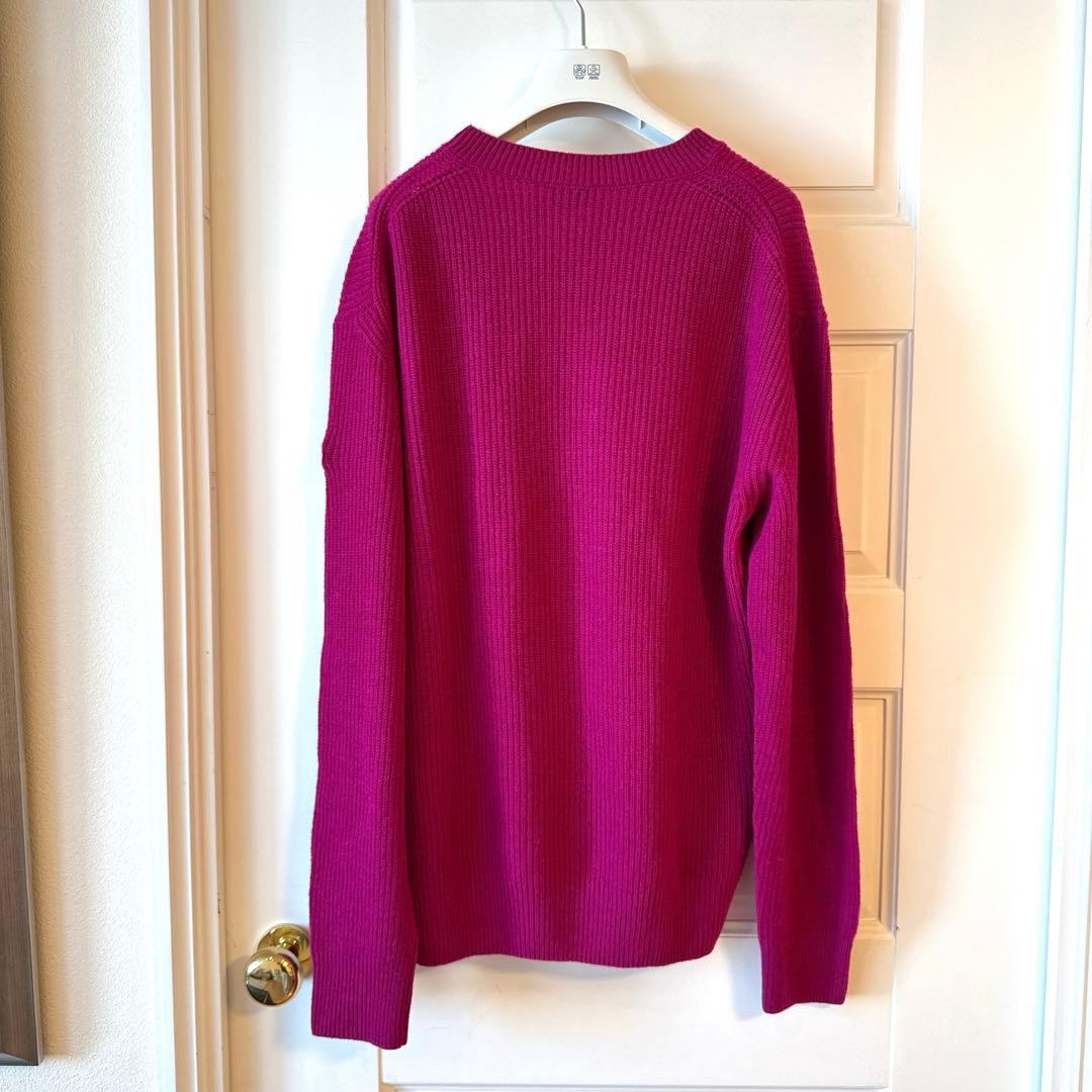 MONCLER メンズ マゼンタ リブ編み セーター - メルカリ